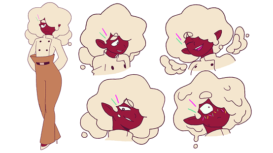 Just Desserts Nila expression sheet.